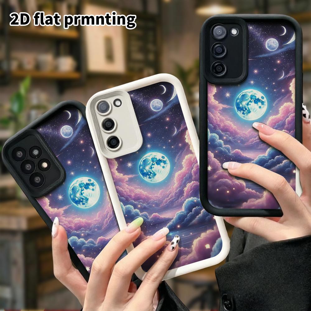 Phone Case: 2D Flat Samsung Galaxy A34 A35 M05 M06 S20 S22 S21 FE Plus 5G Protective Case, Starry Night Sky, Perfect Christmas and Halloween Holiday G