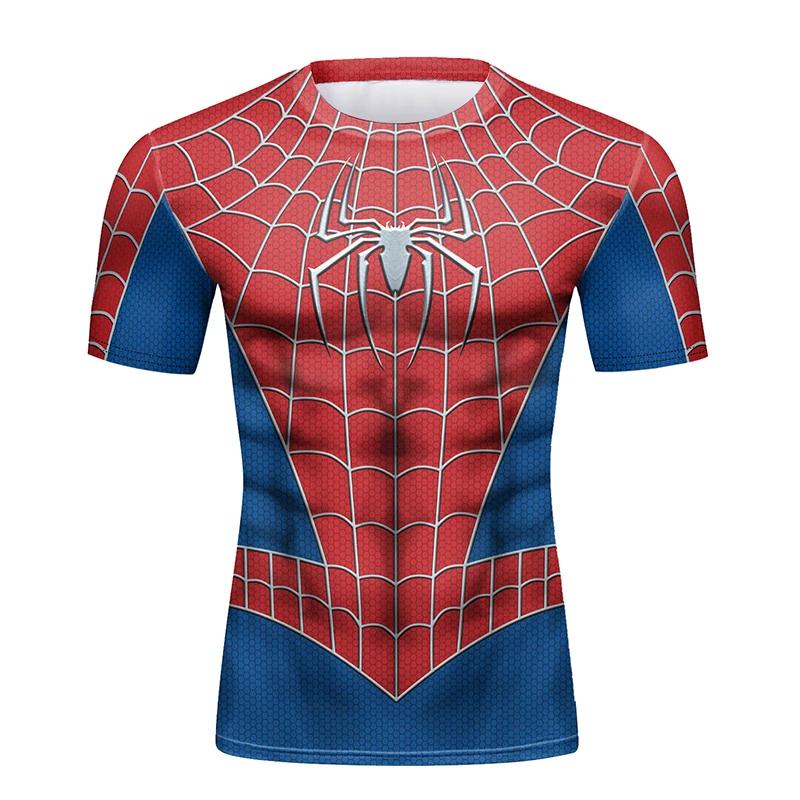 Fun Spider Pattern 3D Printed T-shirt Classic Movie Role-playing Men s Short Sleeved Top Summer Personalized Fashion Casual Round Neck Streetwear L