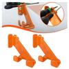 2 Sets Chainsaw Hanger Orange Color Thickened Rubber Coating Heavy Duty Chainsaw Wall Mount Organizer for Garage
