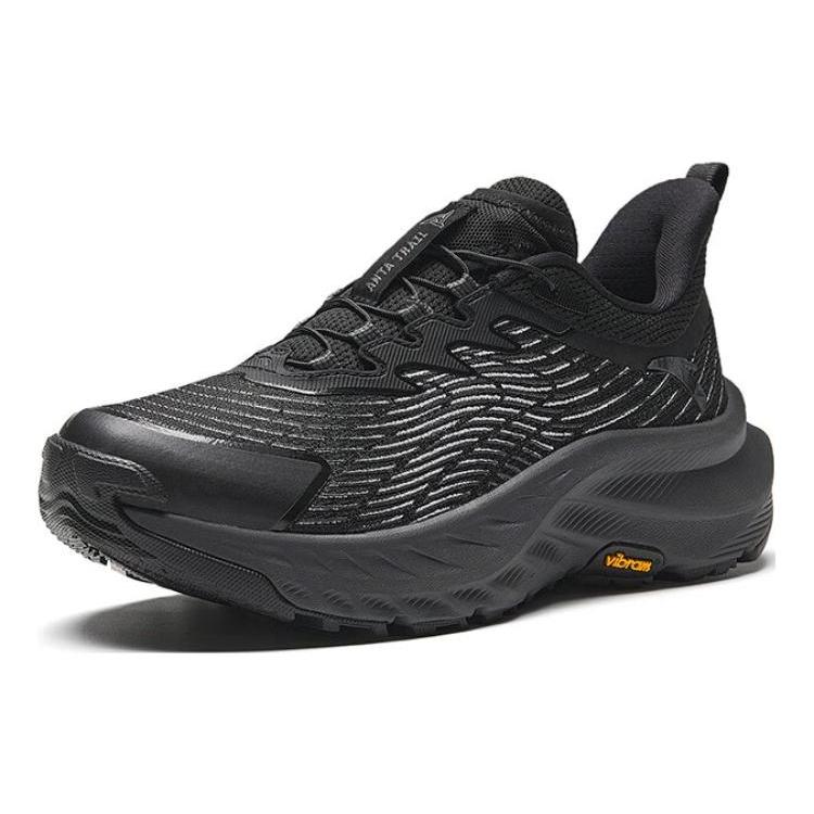 Anta Slip Resistant Abrasion Resistant Support Low Top Running Shoes Women's Black Gray 122345586-1
