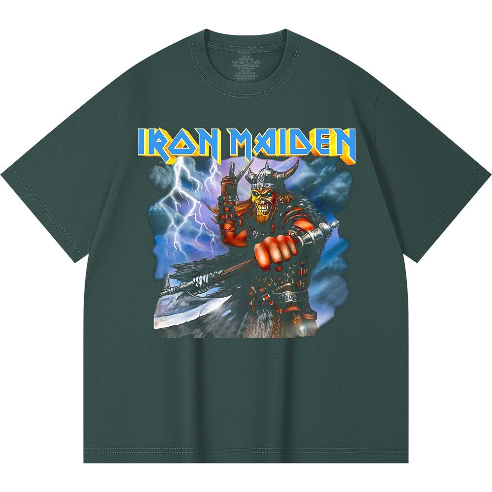 230 Gsm 100% Cotton Heavy Metal T-Shirt  Rock Band Popular Music Print Unisex Heavy Cotton T Shirt