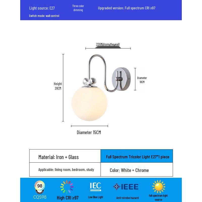 

Cream Bauhaus Style Mickey Butterfly Wall Lamp for Bedroom or Corridor