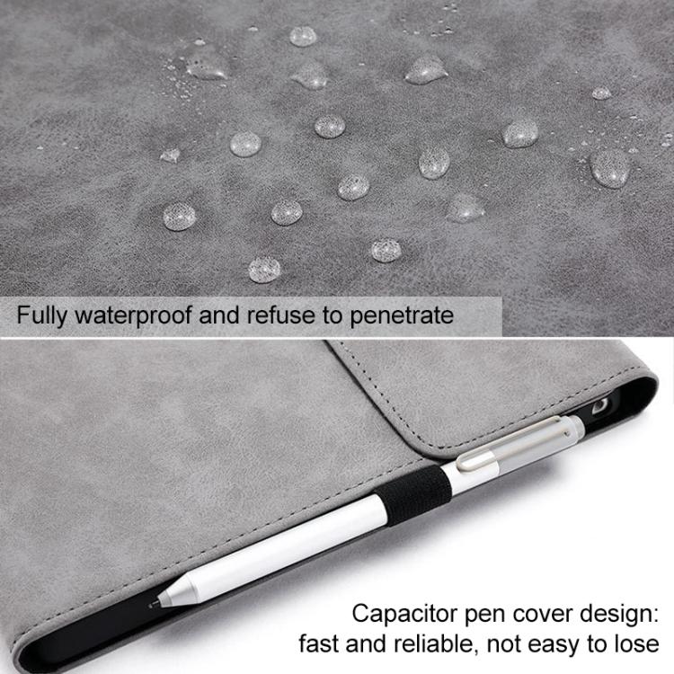 Voor Microsoft Surface Pro 7 / 7+ Zuid-Afrikaans Schapenvacht Magnetische Horizontale Flip Lederen Hoes met Pennenhouder