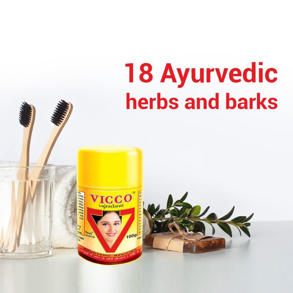 2x Vicco Dental Vajradanti Toothpowder (100 g each)