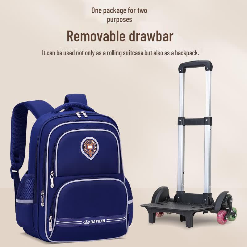 Xinjingzhou Abnehmbarer Kinder-Trolley-Schulrucksack