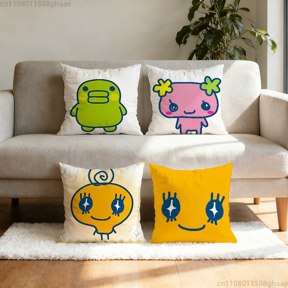 TTamagotchi MMametchi Pillow Case Sofa Living Room Bedroom Headboard Backrest Cushion Square Cushion Nap Time