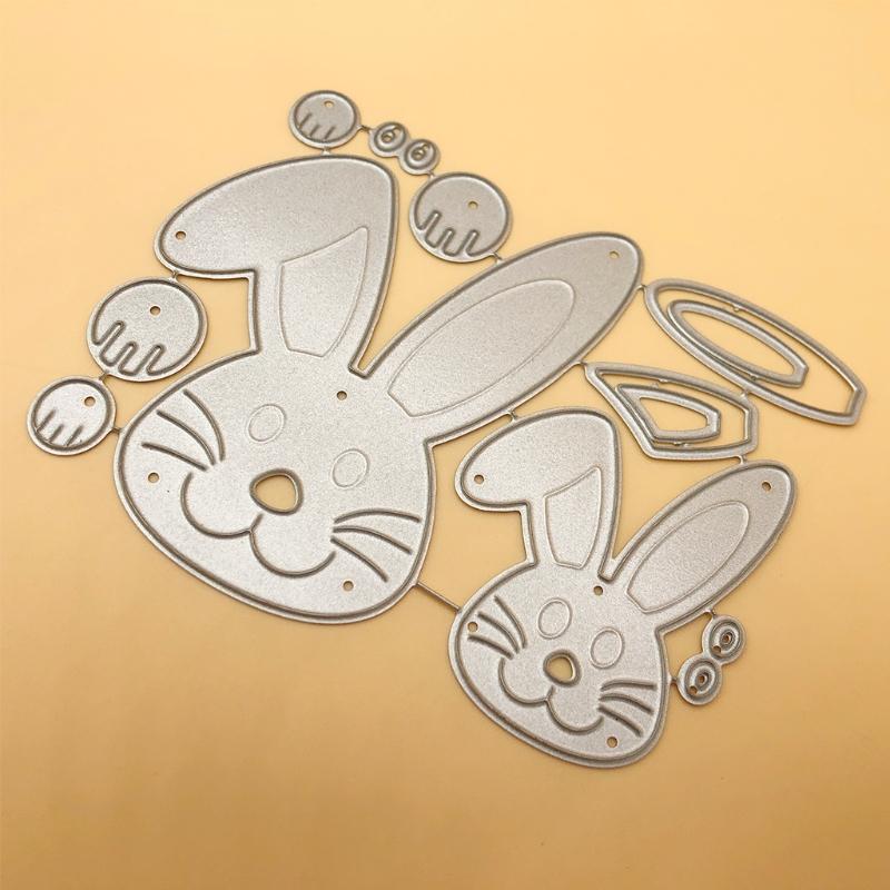 Osterhase Metall-Stanzschablonen Schablone Scrapbooking DIY-Album Stempel Papierkarte Prägung Dekoration Handwerk Drop Shipping
