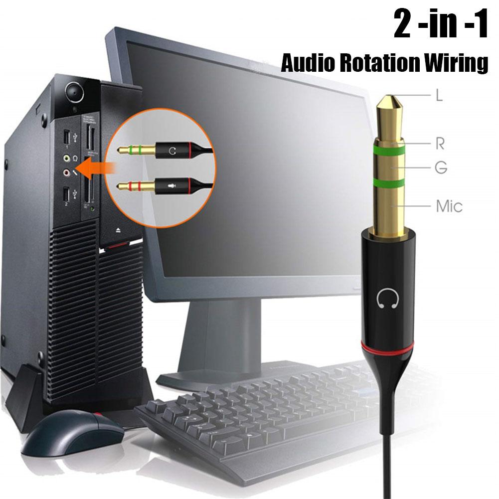 Headphone Microphone Audio Converter Splitter For Computer 3.5mm Female To 2 Dual 3.5mm Male Headphone Mic Audio Y Splitter