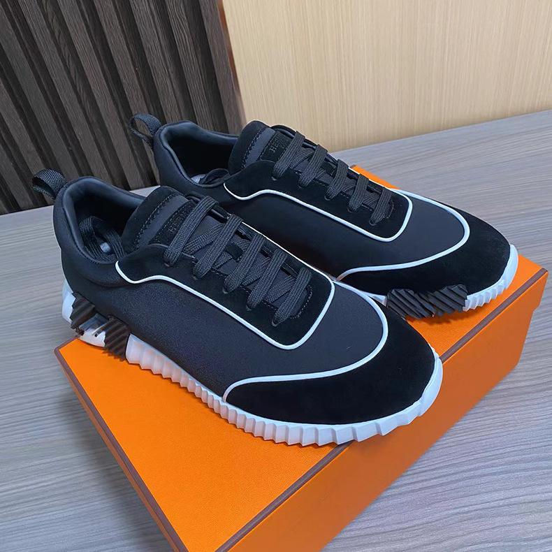 H Home Herren Leder Freizeitsneakers Schwarze Kleine Weiße Schuhe Paar Atmungsaktives Netz Herrenschuhe