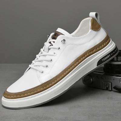 Fashion New Genuine Leather Designer Shoes for Men Comfy Walking Casual Shoes Handmade Lace Up Sneakers Tennis Masculino Business Shoes