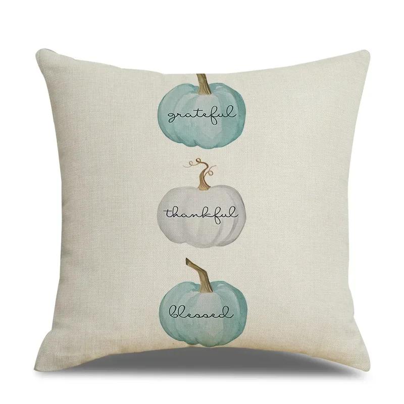 45x45cm Halloween Pillowcase Single Linen Pillowcase Waist Pillowcase for Living Room Sofa Car Home Decor