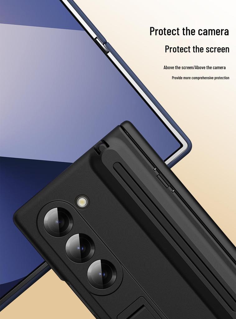 Samsung Z Fold 7/6/5/4 Full Coverage Case with Bracket & Retractable S Pen Slot