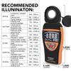 Digital illuminance meter,High accuracy and fast response,Light detector: used for light detection,LCD display,1-400,000Lux