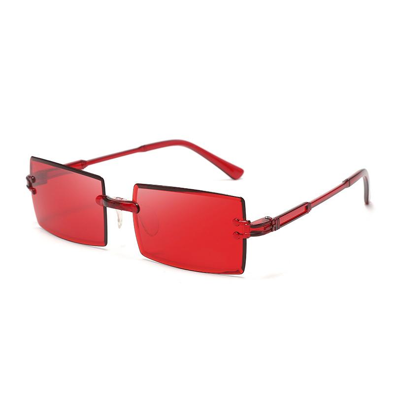 Sun Glasses Casual Men UV400 Protection Rivets Decoration Vintage Women Rectangle Luxurious