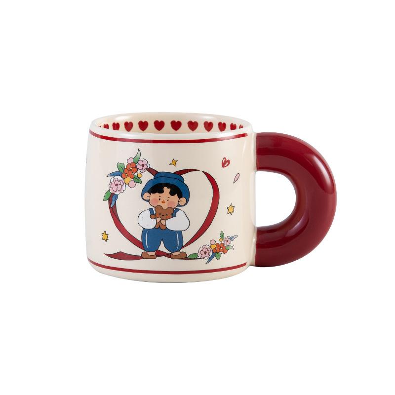 Cute Mug Creative Couple Gift Ceramic Mug Girls Home Office Coffee Wedding Socks Gift