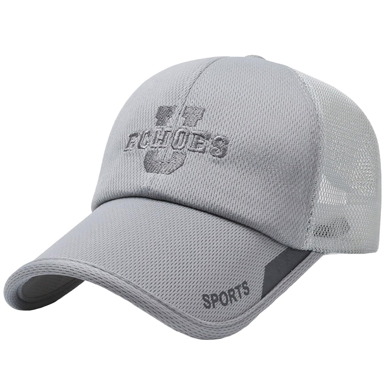 

Кепка Бейсболка Сетчатая Дышащая Длинный Козырек Спорт На Открытом Воздухе Рыбалка Легкая CZA497 [Белый Клык] Мужская (Серый) серый