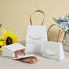 30pcs Small Handbag Style Gift Bags With Ribbon Handle Kraft White Paper Candy Bags For Wedding Party Favor Packaging