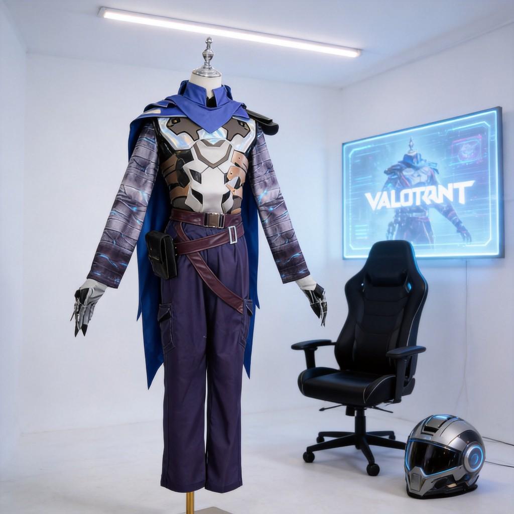 Valorant Omen Cosplay Costume With Polyester Fabric For Game Fans