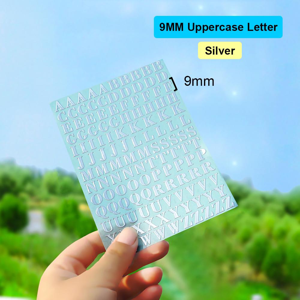 Silicone world 2-9mm Alphabet Letters Numbers Decor Stickers Gold Silver Epoxy Resin Filler For DIY Silicone Molds Craft Making