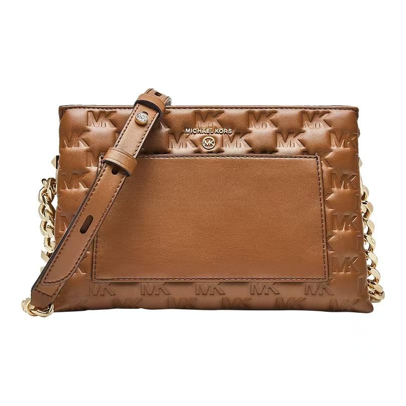 

Michael Kors Jet Set Charm Puffed Pattern Monogram Solid Fashion Commuter Crossbody Bag Women Bags Brown 32S2GT9C9L-230 Basic Set (Bag+Dust Bag)