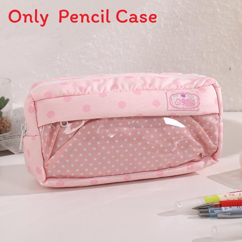 No Ip Pencil Case With Polyester Material And Seethrough Compartment For Students