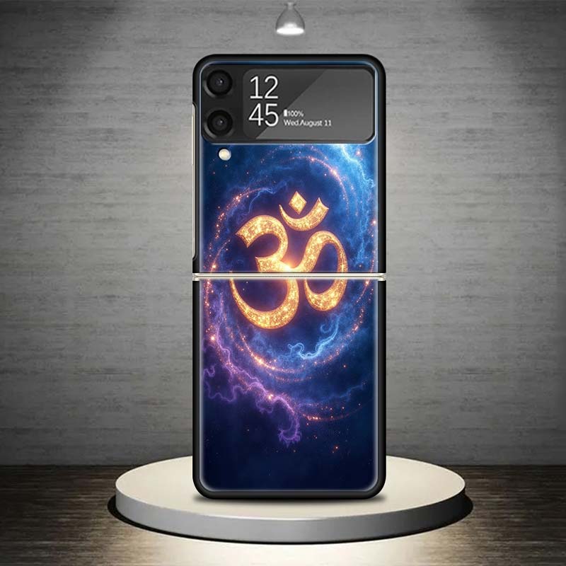 Mandala Chakra Insist Yoga Phone Case For Samsung Galaxy Z Flip 7 6 5 4 3 5G Shockproof Cover Z Flip7 Flip6 ZFlip5 Flip3 Flip4 L