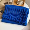 Korean Style Cashmere Solid Colors Women Scarf Winter Shawl and Wrap Bandana Pashmina Tassel Female Foulard Thick Blanket