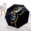 1pc Butterfly Wings Automatic Open/close Folding Compact Umbrella, 8-Rib Sturdy Canopy, Lightweight Portable, Everyday Use, Gift,135