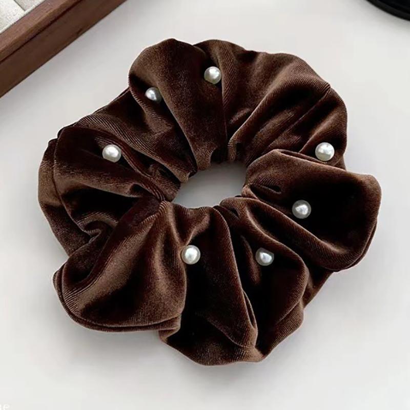 1 Pcs Fashion Simple Flocking Black Pearl Headbands Women Girls Party Hair Accessories