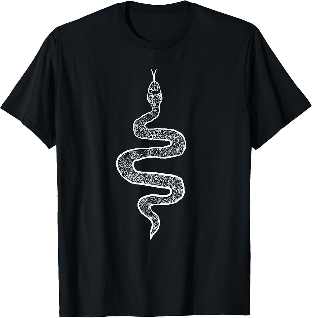 Stylish Snake Print Graphic Tee with Unique Design