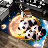 1pc Panda Friends Chair Mat - Anime Cartoon Design, Non-Slip Carpet for Office and Home Decor, Suitable for All Seasons.H080