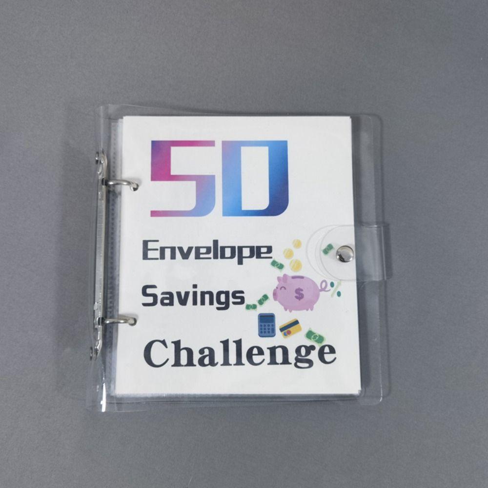 

Экономия Денег 50 Дней Конвертный Челлендж Экономия Денег Папка Экономия Денег для Пары Transparent-1000 US dollars