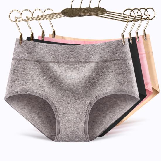 Damen Unterhose Mittlere Taille Einfarbig Baumwolle Po-lifted Gute Atmungsaktivität Elastisch Schnelltrocknend Sport