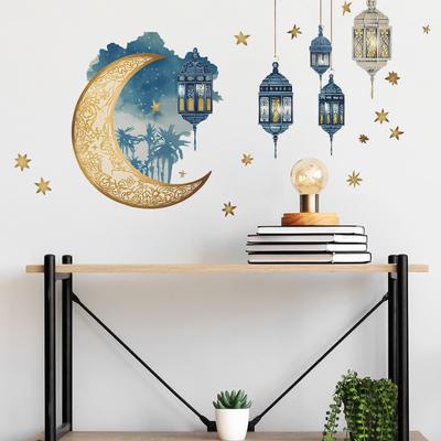Stelle Fantasy Luna Lampadario Decorazioni da Appendere Camera da Letto Soggiorno Studio Decorazioni per la Casa Adesivi Murali