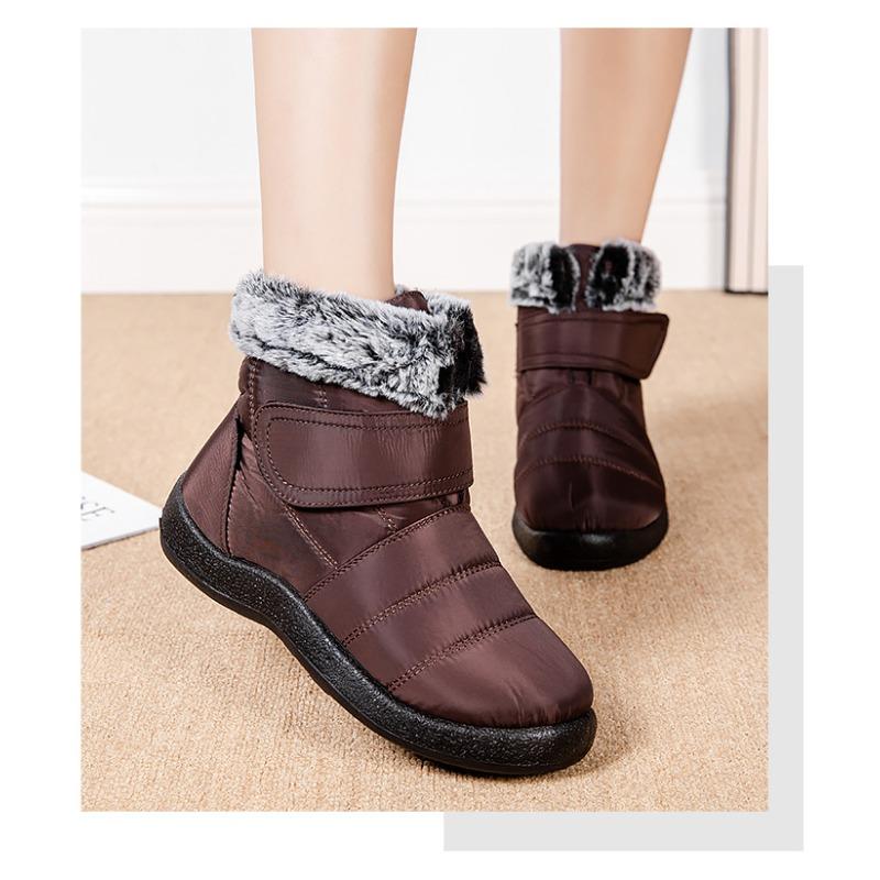 Warm Women's Snow Boots with Velcro Closure Waterproof Oversized Women's Boots Casual Women's Footwear