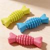 Pet Chew Toy Fish Bone Shape Food Grade TPR Spiral Texture Dog Boredom Buster Toy Food Grade Tear-resistant Dog Toy