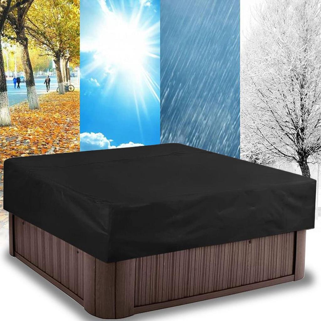 Pokrywa do jacuzzi Wodoodporna Kwadratowa Zamienna Ochrona UV Kwadratowe Pokrowce do Spa Na Zewnątrz Ogród Podwórko Taras Przy Basenie