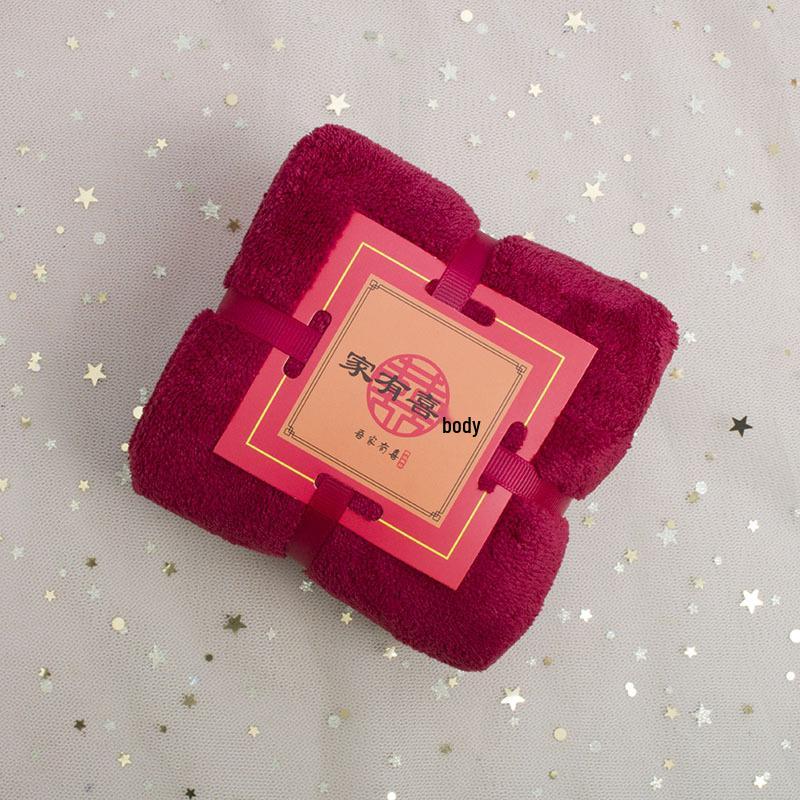 Coral Fleece Towel - Love Card Wedding, Housewarming, Birthday Gift, or Daily Necessity
