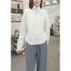 Korean Style Women's High-Neck Half-Zip Pullover Sweater - Winter 2025 Collection