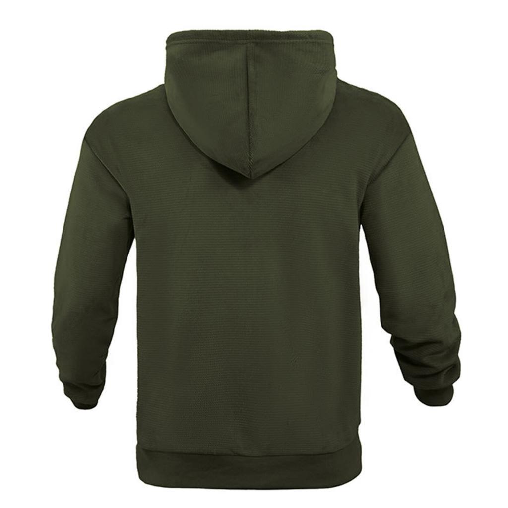 Men's Casual Sports Loose Fleece Hooded Solid Color Zipper High-end Cardigan Sweatshirt