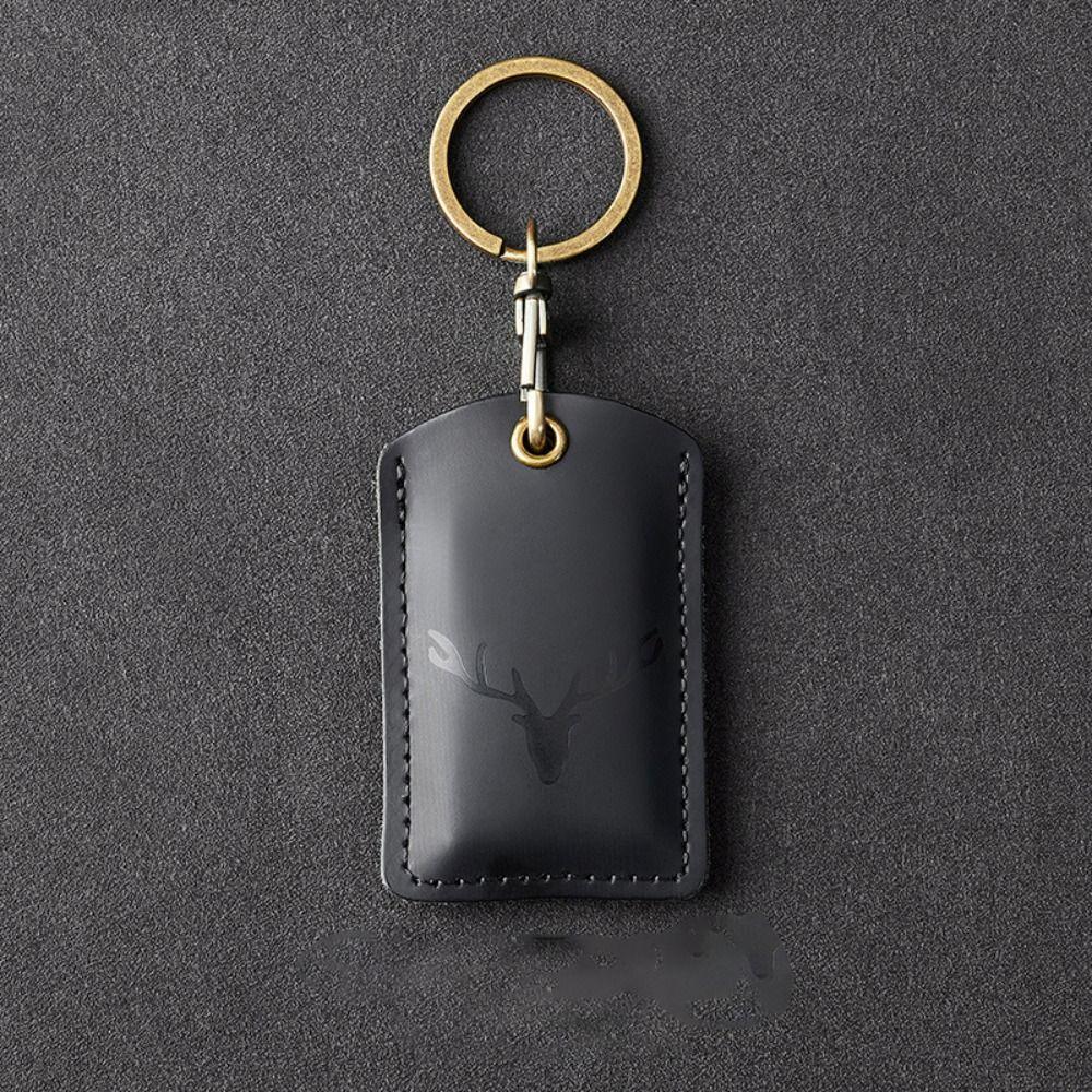 Anti-verlies Toegangskaarthouder Anti-val Leer Kaarthouder Sleutelhanger Vingerafdrukbestendig Accessoires Toegangskaart Tas Universeel
