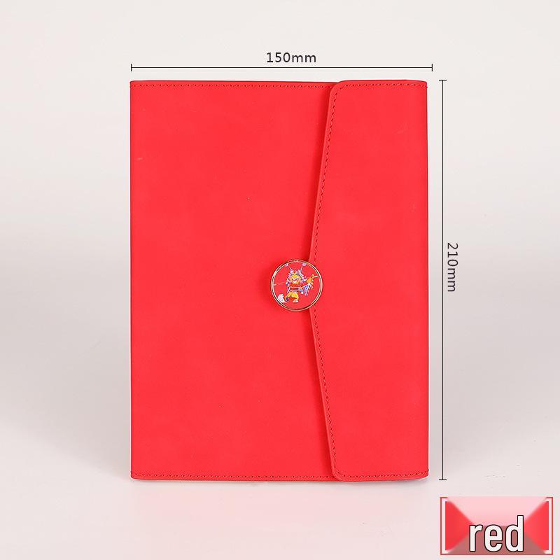 Customizable A5 Tri-Fold Business Notebook with Logo Printing - Elegant Office Stationery in Gift Box красный
