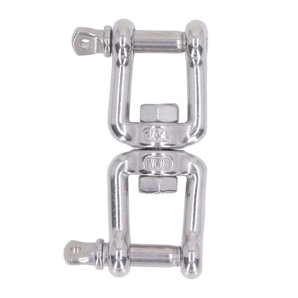 304 Stainless Steel Double Jaw Shackle Rustproof Universal Jaw Anchor Connector for Hardware