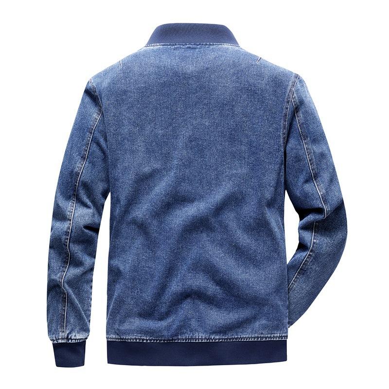 Autumn Denim Fit Side Seam Pocket Slim Zipper Spot Ordinary Casual Youth Jacket
