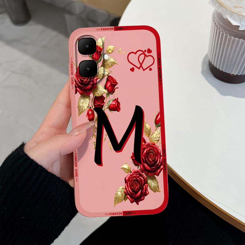 Pretty Flower Letter Pattern Case For Infinix Smart 10 9 8 7 Plus GT 30 20 10 Zero 30 Phone Cover Soft Matte Silicone Dustproof Shell For Infinix Capa