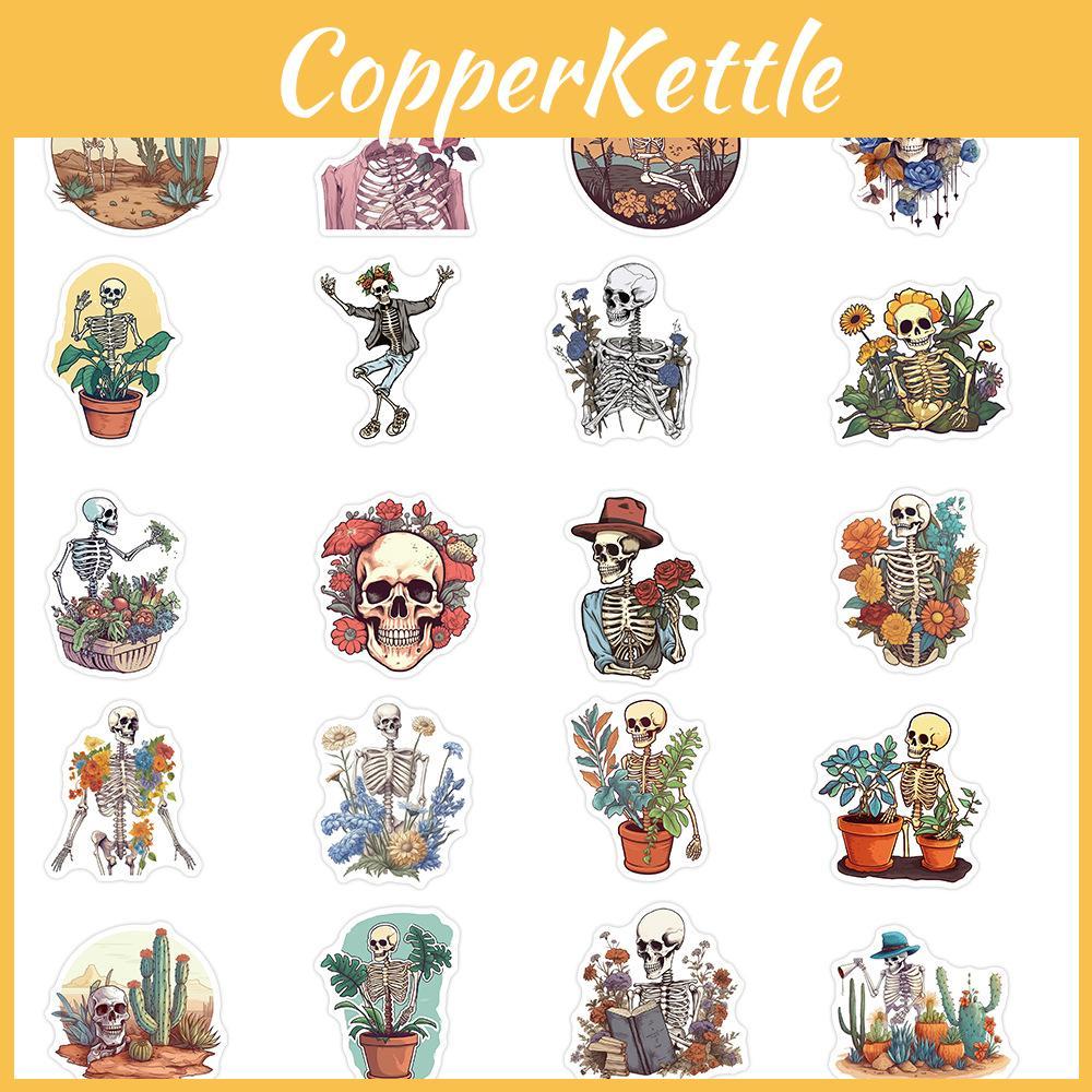 Cartoon Art Skull Sticker Set Personalize Your Guitar Notebook Or Luggage With 50 Waterproof Decals