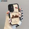 KEYSION Cartoon Cute Plush Embroidery Case for Samsung A17 5G with Lanyard Silicone Shockproof Phone Cover for Galaxy A17