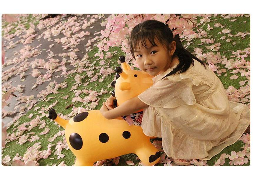 Inflatable Bouncy Horse Riding Toy with Music - Safe for Children and Adults, Non-toxic