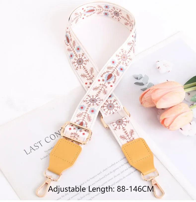 Nylon Bag Strap Adjustable Women Crossbody Shoulder Strap Soft Replacement Straps Wide Purse Strap Chain Bag Straps Accessories