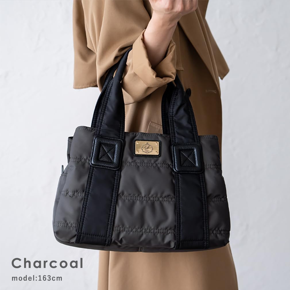 VITAFELICE Quilted Tote Bag (M) Women's Blov-vf0042 (Charcoal)